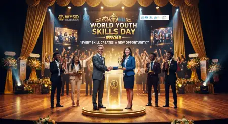World Youth Skills Day 2026 Organization Banner - Free World Youth Skills Day 2026 Banner Download