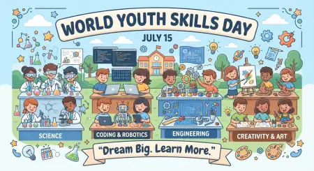 World Youth Skills Day 2026 Technology Banner - Free World Youth Skills Day 2026 Banner Download