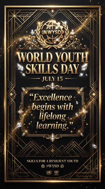 World Youth Skills Day 2026 Training Institute Poster - Free World Youth Skills Day 2026 Poster Download