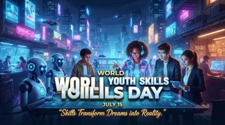 World Youth Skills Day 2026 Vector Banner - Free World Youth Skills Day 2026 Banner Download