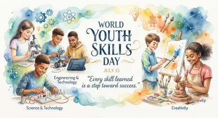 World Youth Skills Day 2026 Vocational Training Poster - Free World Youth Skills Day 2026 Poster Download