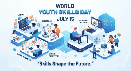 World Youth Skills Day 2026 Website Banner - Free World Youth Skills Day 2026 Banner Download