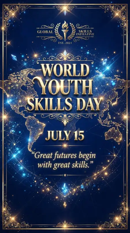 World Youth Skills Day July 15 2026 Poster - Free World Youth Skills Day 2026 Poster Download