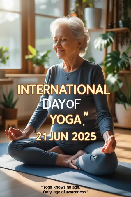 Yoga Day 2025 Celebration Wishes Image In School - Free Yoga Day Wishes Download