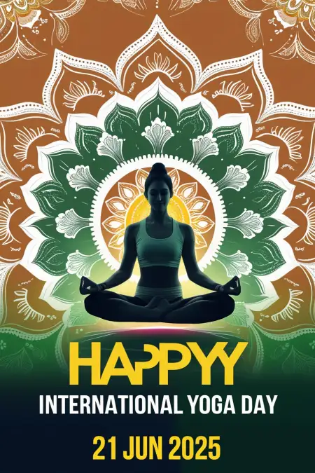 Yoga Day 21 June Wishes Image In English - Free Yoga Day Wishes Download