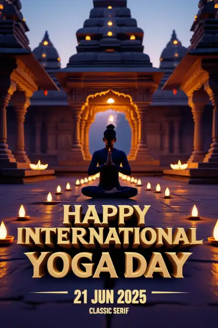 Yoga Day Motivational Image With Greeting - Free Yoga Day Wishes Download