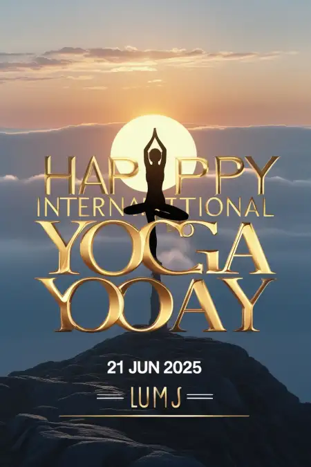 Yoga Day Peaceful Background Image With Wishes - Free Yoga Day Wishes Download