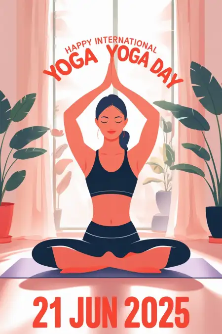Yoga Day Whatsapp Image With Short Wishes - Free Yoga Day Wishes Download