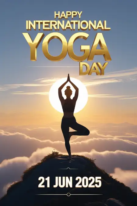 Yoga Day Wishes Card Image For Instagram - Free Yoga Day Wishes Download