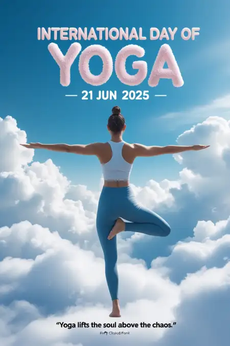 Yoga Day Wishes Photo With Calm Background - Free Yoga Day Wishes Download