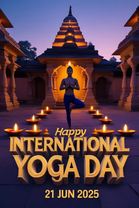 Yoga Day Wishes Photo With Positive Quote - Free Yoga Day Wishes Download