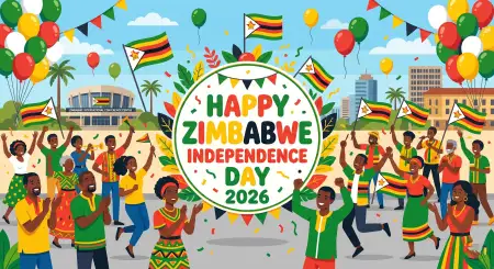 Free Zimbabwe Independence Day 2026 Celebration Ideas Background Image Download