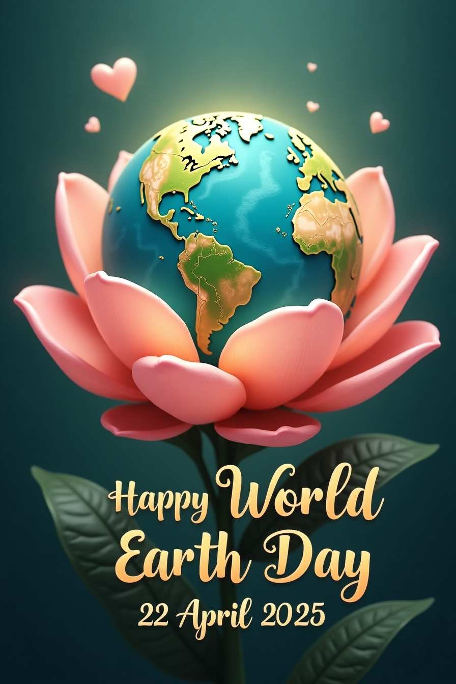3D Earth Day 2025 Celebration Banner - Royalty Free Happy World Earth Day 2025 Image | Pngmagic Free Download 3D Earth Day 2025 Celebration Banner - High Quality Happy World Earth Day 2025 Background