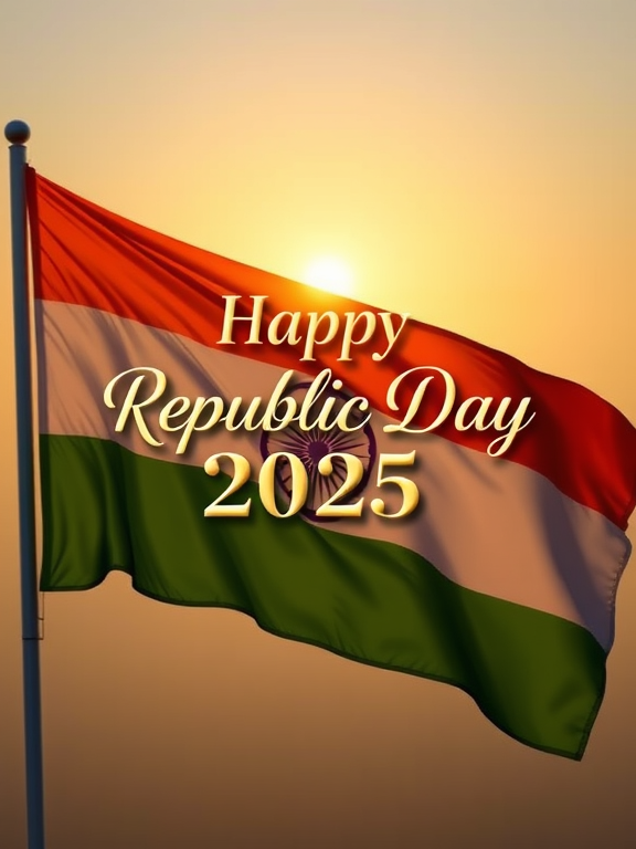 Free Download 76th Republic Day Wishes With Indian Flag Images - High Quality 76th Happy Republic Day Of India 26 January Background