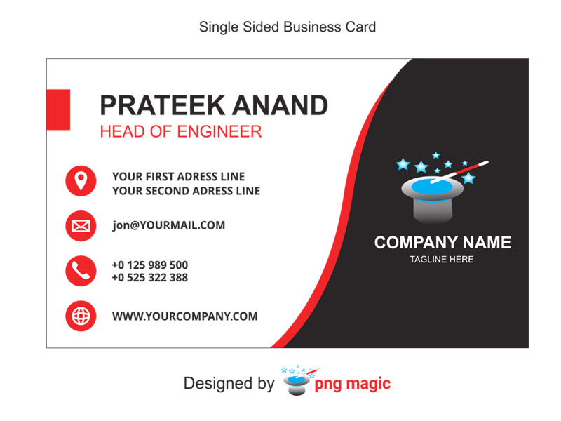 Single Sided Business Card