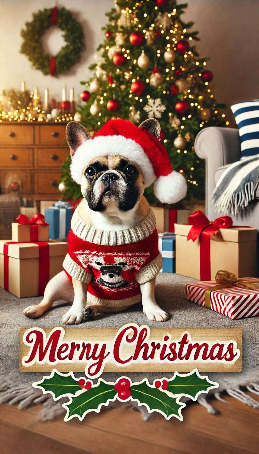 Adorable Merry Christmas Dog Image With Text - Royalty Free Merry Christmas Dog Image Image | Pngmagic Free Download Adorable Merry Christmas Dog Image With Text - High Quality Merry Christmas Dog Image Background