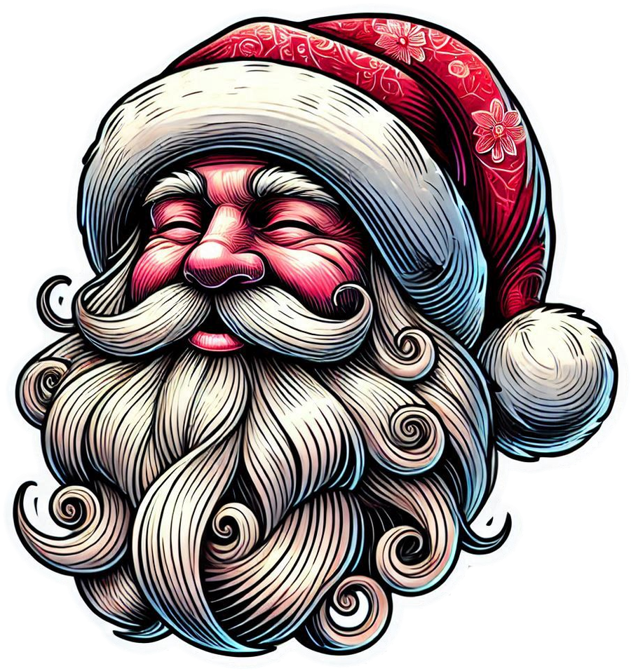 Free Download Artistic Smiling Santa Claus Png Illustration - High Quality Smiling Santa Claus Png PNG Image