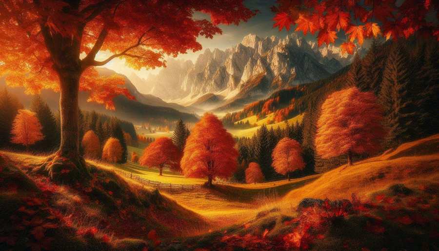 Autumn Mountain Scenery Wallpaper Background In Uhd - Royalty Free Autumn Background Image | Pngmagic Free Download Autumn Mountain Scenery Wallpaper Background In Uhd - High Quality Autumn Background Background