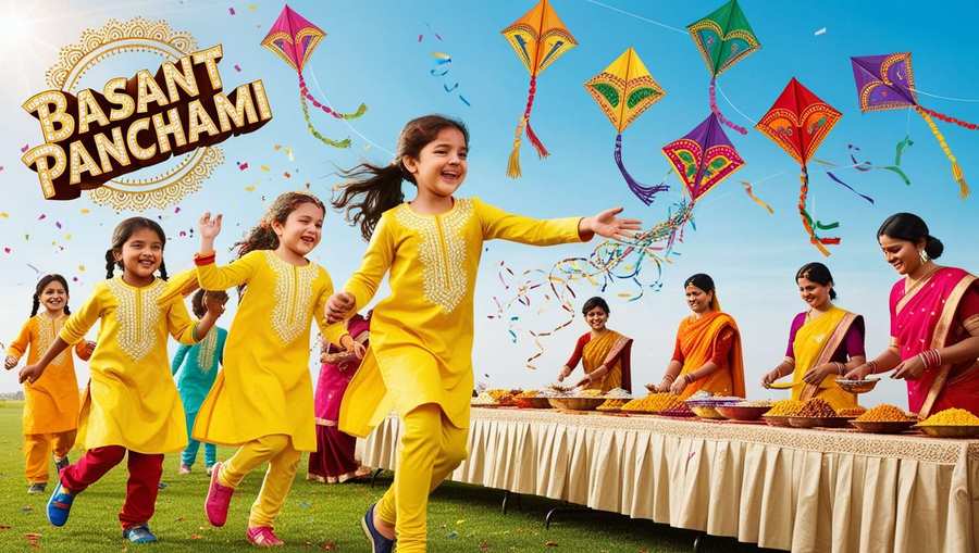 Free Download Basant Panchami Kite Flying Celebration Photos - High Quality Happy Basant Panchami Background