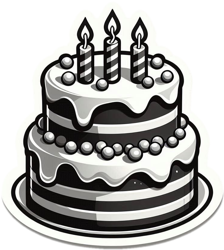 Birthday Cake Png Black And White - Royalty Free Birthday Cake Image | Pngmagic Free Download Birthday Cake Png Black And White - High Quality Birthday Cake PNG Image
