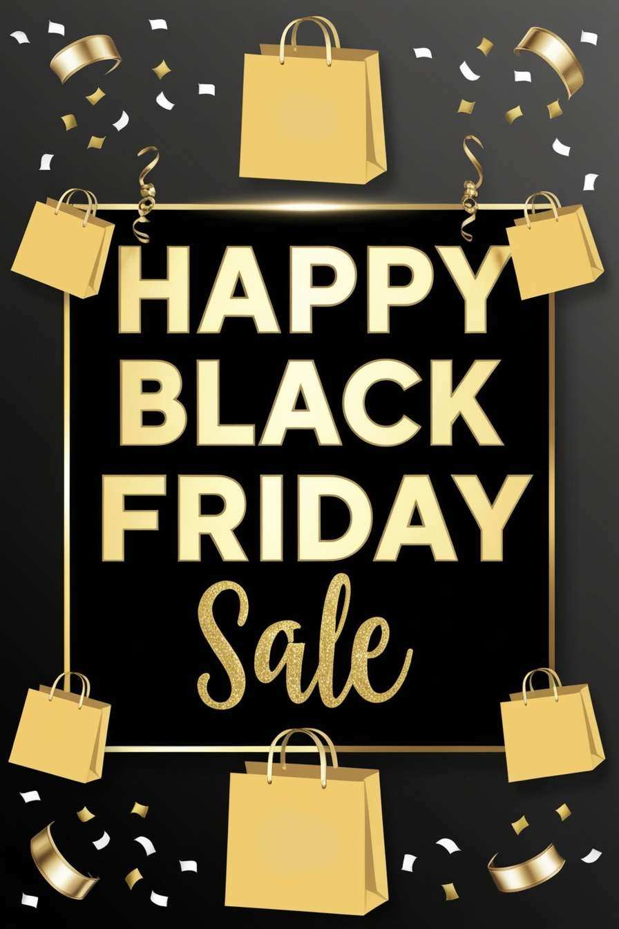 Black Friday Metallic Gold Banner - Royalty Free Happy Black Friday Sale Image | Pngmagic Free Download Black Friday Metallic Gold Banner - High Quality Happy Black Friday Sale Background