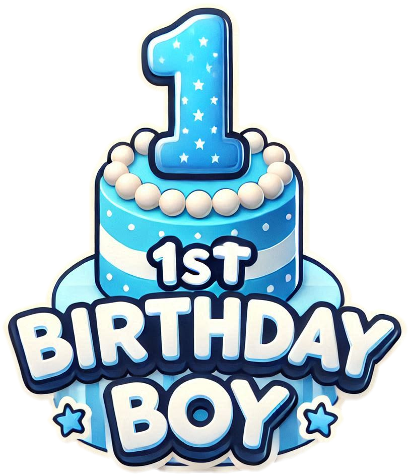 Blue 1st Birthday Cake Png For Boys - Royalty Free St Birthday Cake Png Image | Pngmagic Free Download Blue 1st Birthday Cake Png For Boys - High Quality St Birthday Cake Png PNG Image