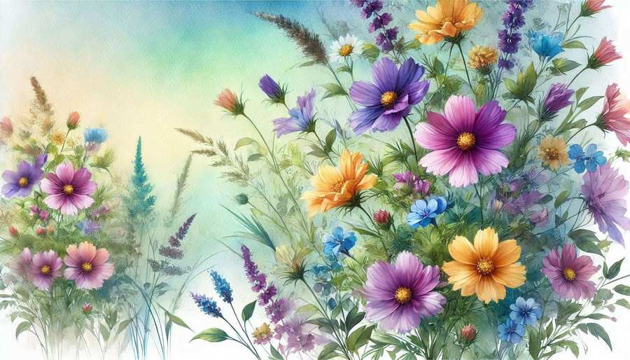 Blue Watercolor Flower Wallpaper For Bedrooms - Royalty Free Watercolor Flower Image | Pngmagic Free Download Blue Watercolor Flower Wallpaper For Bedrooms - High Quality Watercolor Flower Background