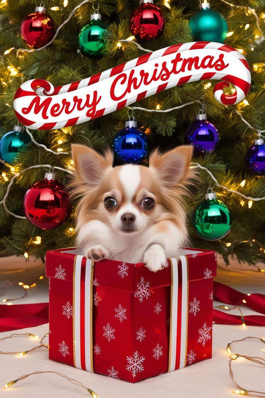 Christmas Dog Image With Merry Christmas Glowing Text - Royalty Free Merry Christmas Dog Image Image | Pngmagic Free Download Christmas Dog Image With Merry Christmas Glowing Text - High Quality Merry Christmas Dog Image Background
