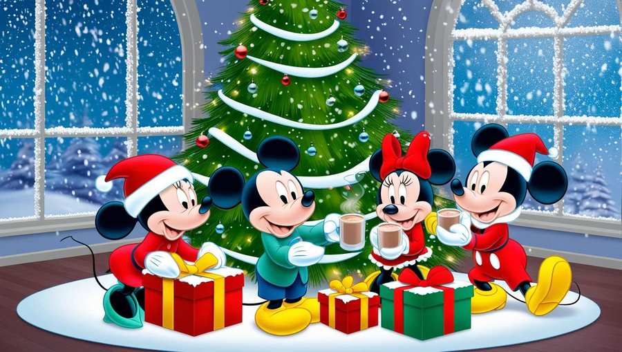 Christmas Night Disney Wallpaper With A Glowing Castle - Royalty Free Disney Christmas Wallpaper Image | Pngmagic Free Download Christmas Night Disney Wallpaper With A Glowing Castle - High Quality Disney Christmas Wallpaper Background