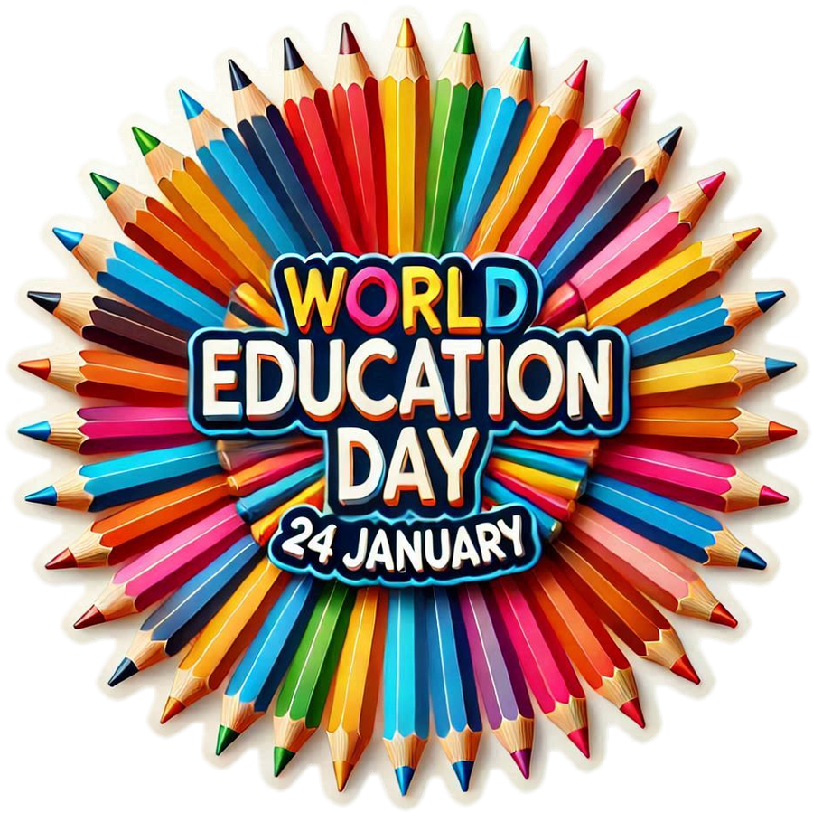 Colorful World Education Day 2025 Png Clipart - Royalty Free World Education Day PNG Image | Pngmagic Free Download Colorful World Education Day 2025 Png Clipart - High Quality World Education Day PNG PNG Image