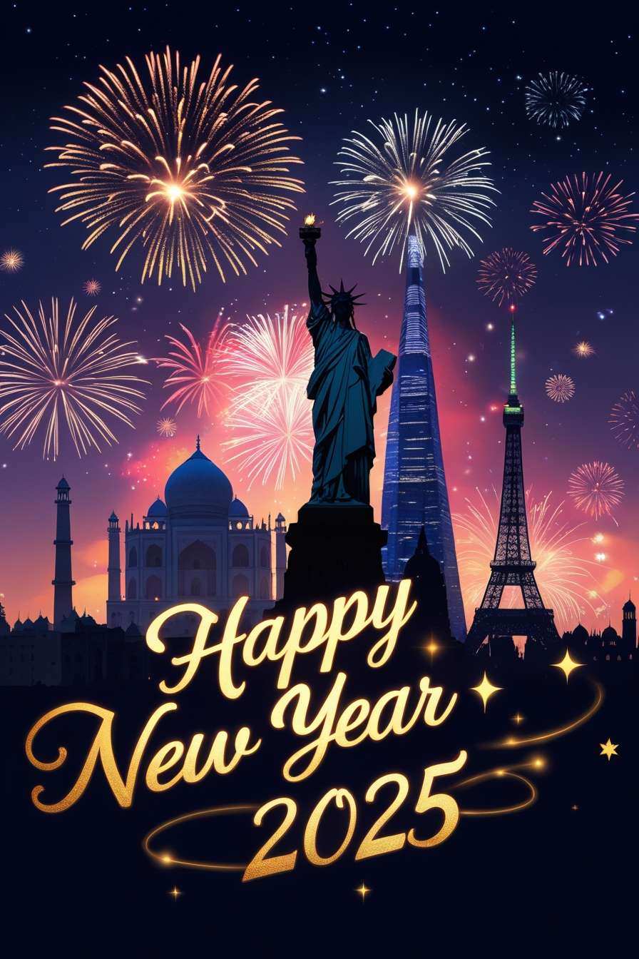 Creative Happy New Year 2025 Wish For Social Media - Royalty Free Happy New Year 2025 Wish Image | Pngmagic Free Download Creative Happy New Year 2025 Wish For Social Media - High Quality Happy New Year 2025 Wish Background