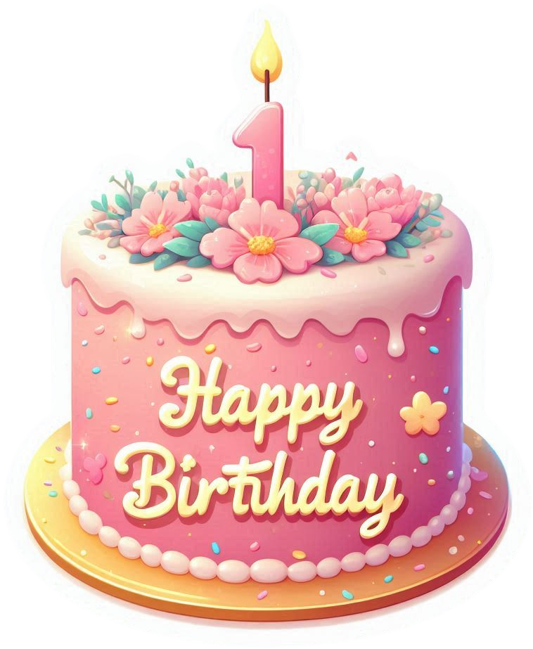 Cute 1st Birthday Cake Png Designs - Royalty Free 1st Birthday Cake Png Image | Pngmagic Free Download Cute 1st Birthday Cake Png Designs - High Quality 1st Birthday Cake Png PNG Image