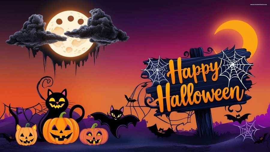 Cute Happy Halloween Greeting Cards To Share - Royalty Free Happy Halloween Image | Pngmagic Free Download Cute Happy Halloween Greeting Cards To Share - High Quality Happy Halloween Background