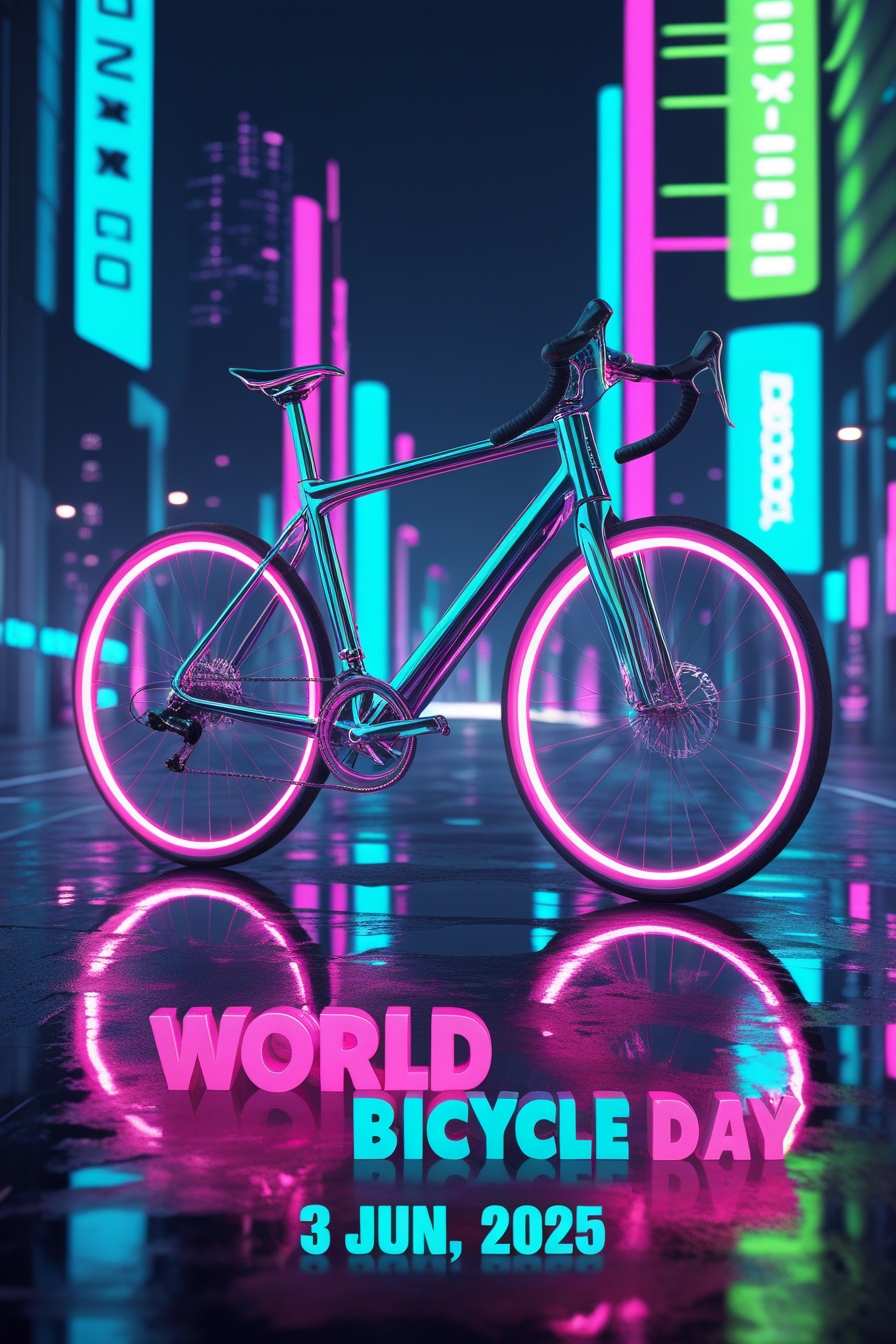 Free Download Cycle Day Banner Design Download - High Quality World Bicycle Day Background