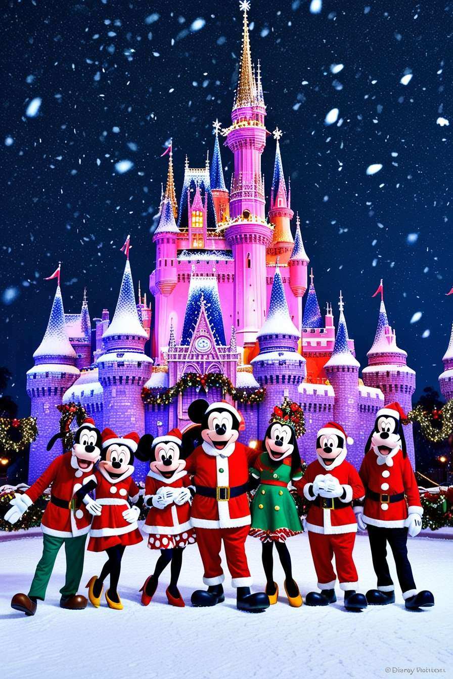 Disney Christmas Wallpaper With Mickey And Minnie - Royalty Free Disney Christmas Wallpaper Image | Pngmagic Free Download Disney Christmas Wallpaper With Mickey And Minnie - High Quality Disney Christmas Wallpaper Background