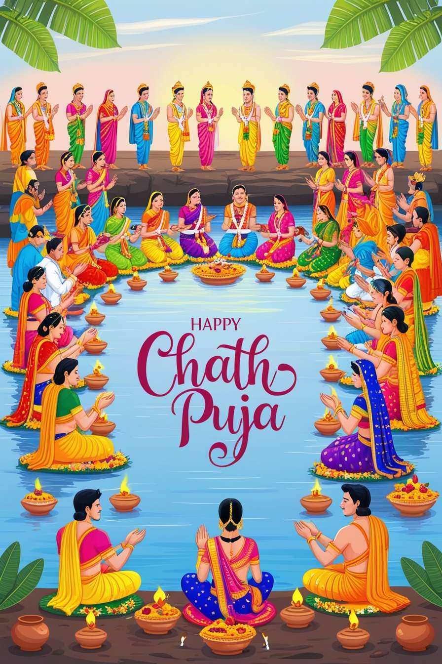 Download Happy Chhath Puja Family Wishes Images - Royalty Free Happy Chhath Puja Image | Pngmagic Free Download Download Happy Chhath Puja Family Wishes Images - High Quality Happy Chhath Puja Background