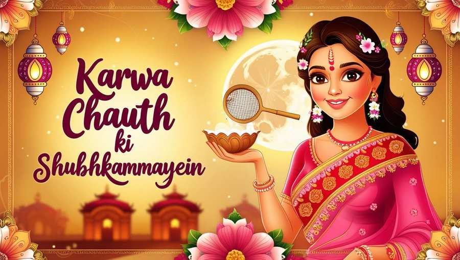 Free Download Download Karwa Chauth Wishes And Greeting Pictures In Hindi - High Quality Happy Karwa Chauth Background
