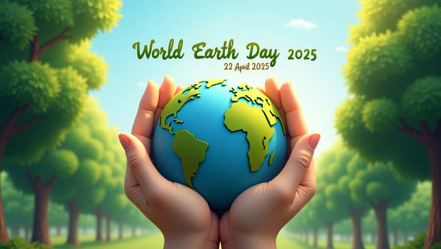 Free Download Earth Day 2025 Hand Painting Idea Photo - High Quality Happy World Earth Day 2025 Background