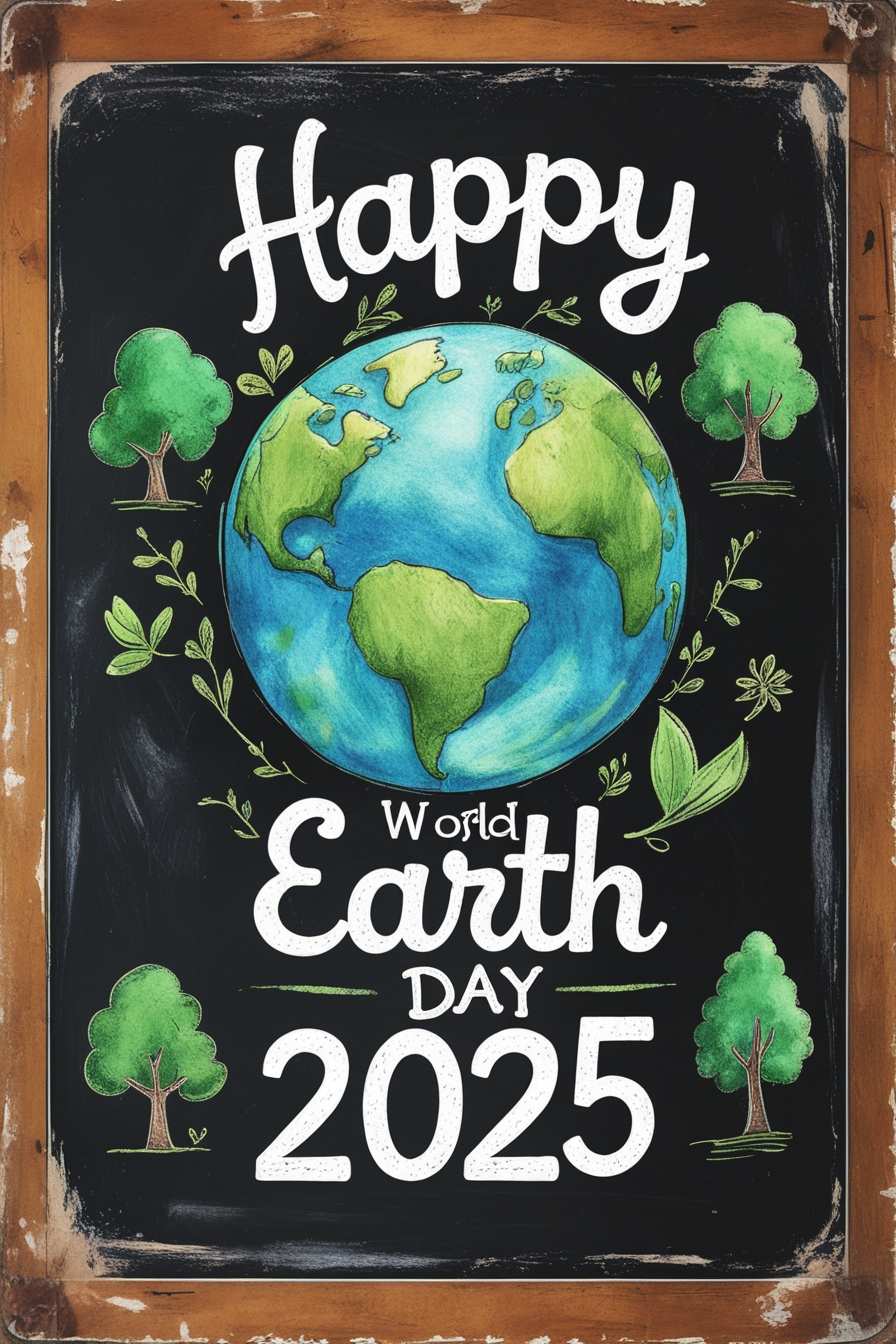 Earth Day 2025 Tree Drawing With Slogan - Royalty Free Happy World Earth Day 2025 Image | Pngmagic Free Download Earth Day 2025 Tree Drawing With Slogan - High Quality Happy World Earth Day 2025 Background