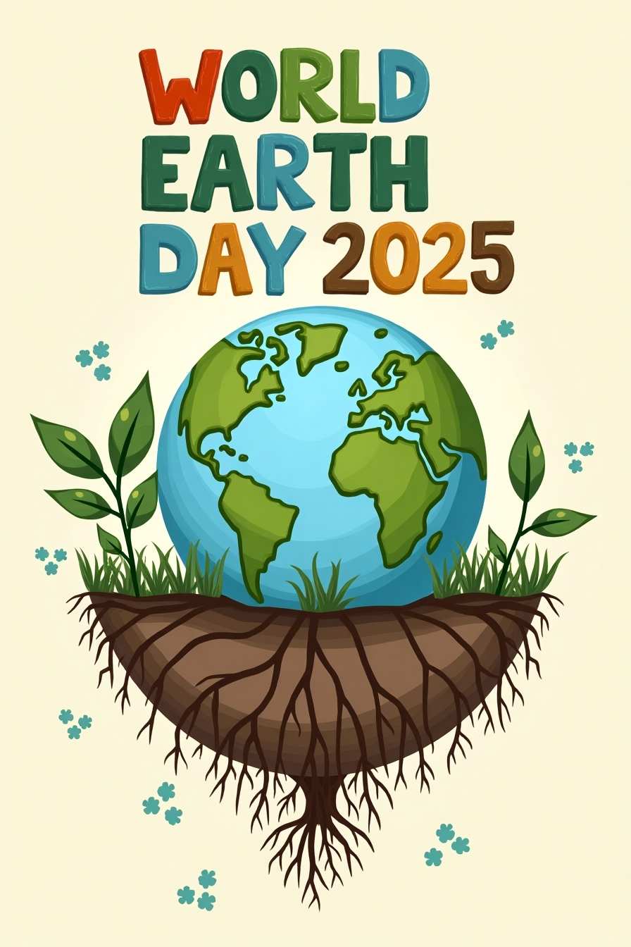 Earth With Green Leaves Background - Royalty Free World Earth Day 2025 Image Download | Pngmagic 2025 Free Download Earth With Green Leaves Background - High Quality World Earth Day 2025 Background