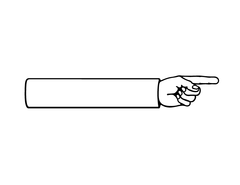 Finger Pointing Arrow