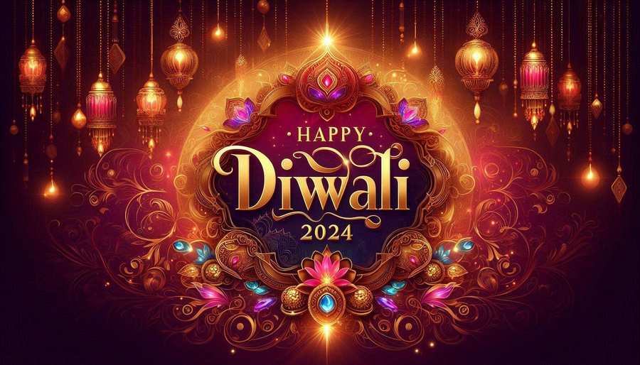 Free Download Free Happy Diwali 2024 Images With Festive Flower Decor - High Quality Happy Diwali Background