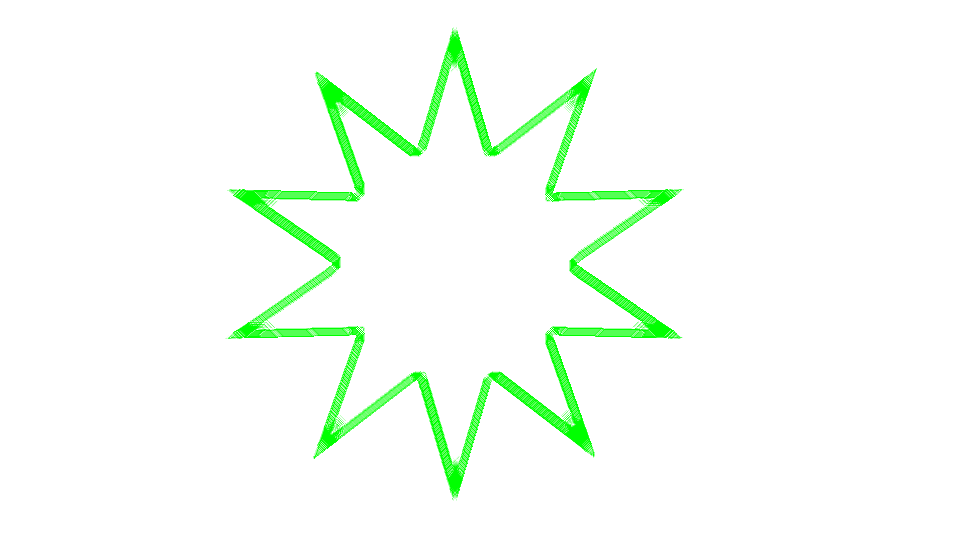 Green Line star png Vector