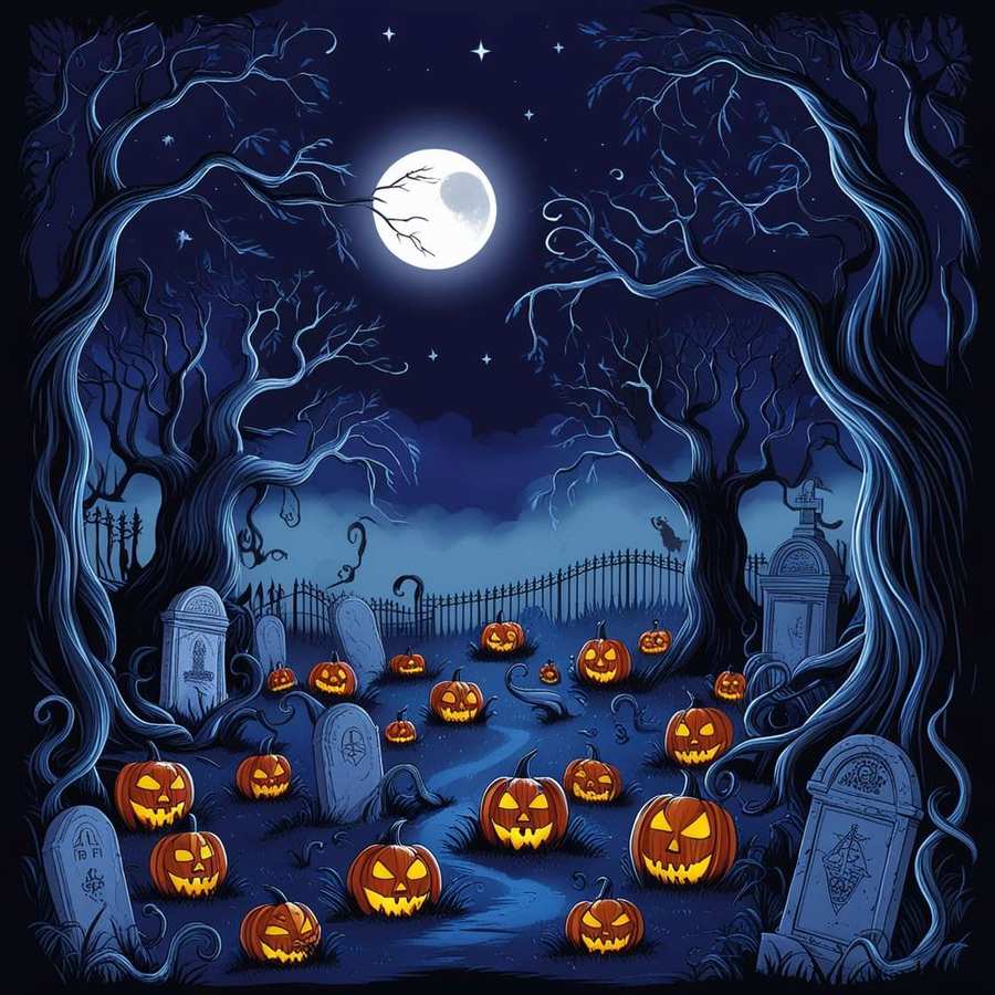 Halloween Night Sky Background With Full Moon - Royalty Free Halloween Background Image | Pngmagic Free Download Halloween Night Sky Background With Full Moon - High Quality Halloween Background Background