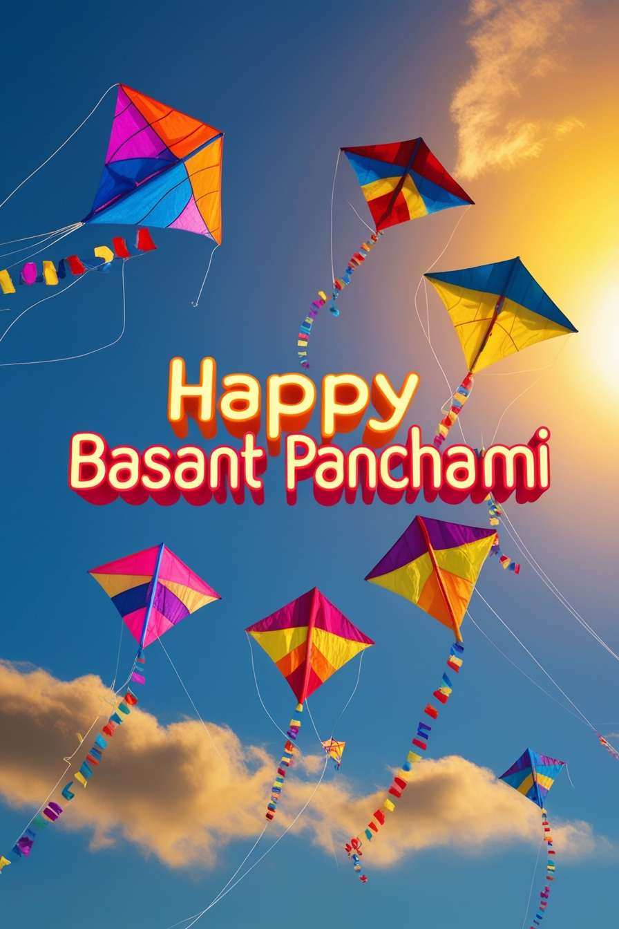 Free Download Happy Basant Panchami Kites Flying Festival Backgrounds - High Quality Yellow-themed Backgrounds For Basant Panchami Background