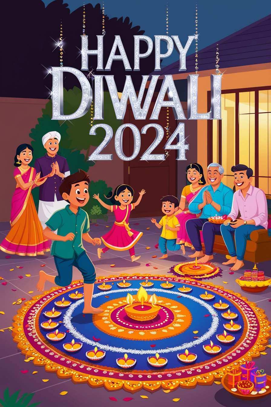 Free Download Happy Diwali Greeting Photos For Kids - High Quality Happy Diwali Greetings Background