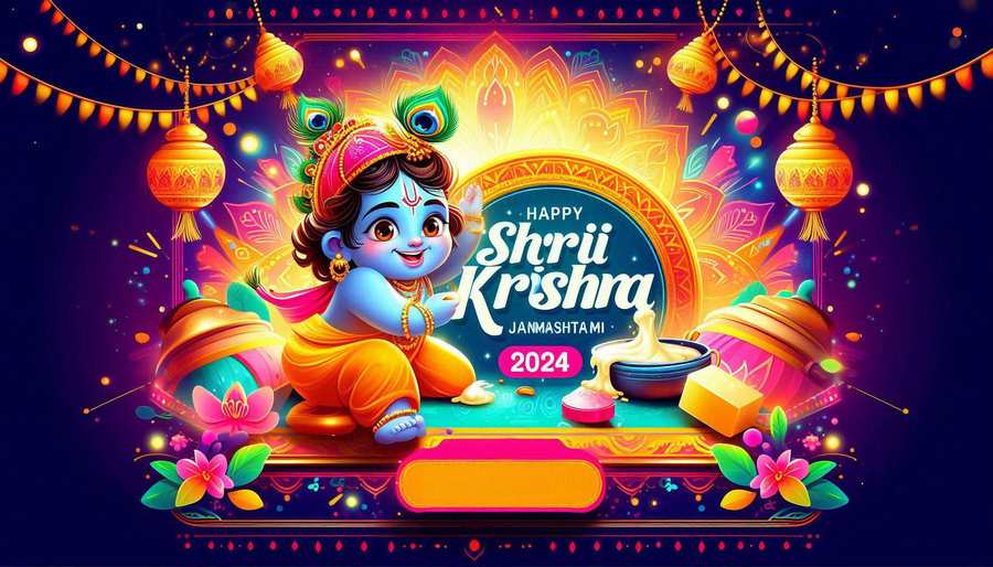 Free Download Happy Krishna Janmashtami 2024 Sms, Quotes, And Hd Pics - High Quality Happy Krishna Janmashtami Background