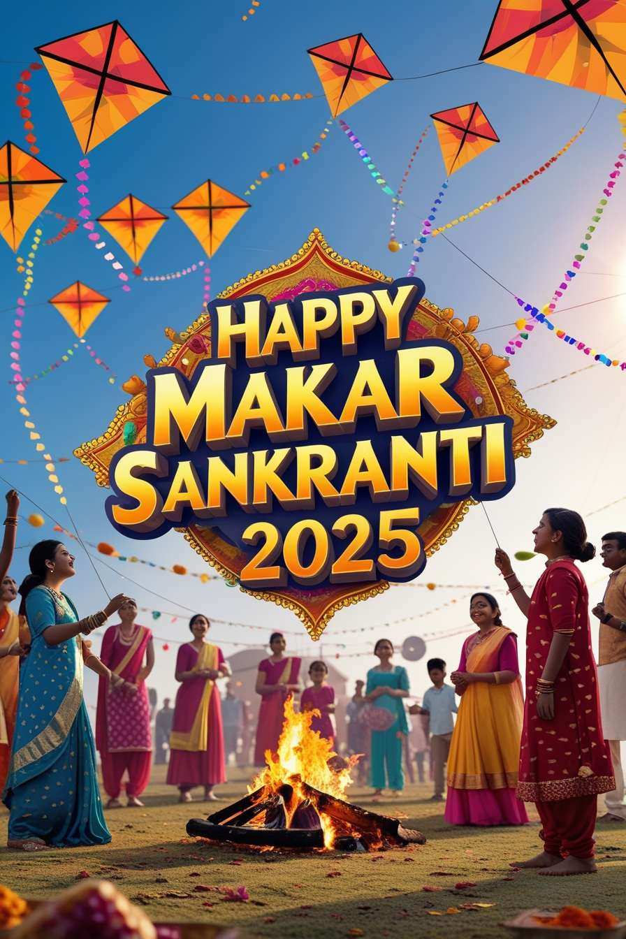 Happy Makar Sankranti 2025 Wishes With Colorful Kites - Royalty Free Happy Makar Sankranti 2025 Image | Pngmagic Free Download Happy Makar Sankranti 2025 Wishes With Colorful Kites - High Quality Happy Makar Sankranti 2025 Background