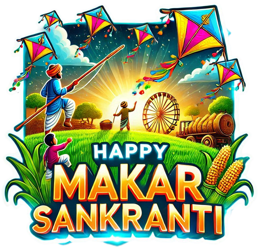 Happy Makar Sankranti Png With Sun And Kites - Royalty Free Happy Makar Sankranti Png Image | Pngmagic Free Download Happy Makar Sankranti Png With Sun And Kites - High Quality Happy Makar Sankranti Png PNG Image