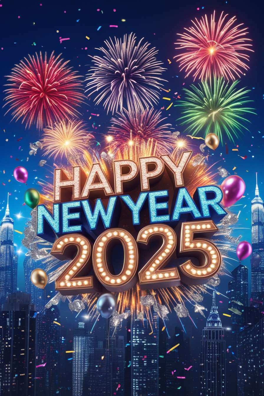 Free Download Happy New Year 2025 Couple Celebration Photos - High Quality Happy New Year 2025 Background